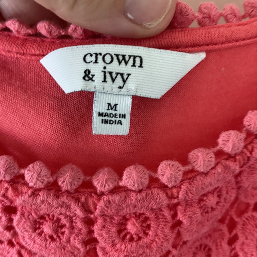 Pink Eyelet Tank - Picture 3 of 4